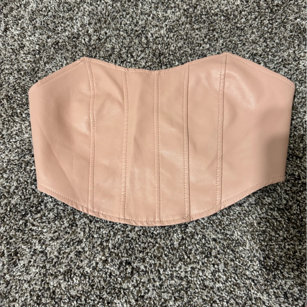 Women’s Size small - faux leather bandeau top